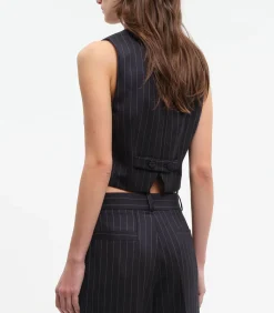 Margaux Lonnberg Gilet de costume Dee Navy Stripes*Femme Manteaux & Vestes|Mailles & Sweats