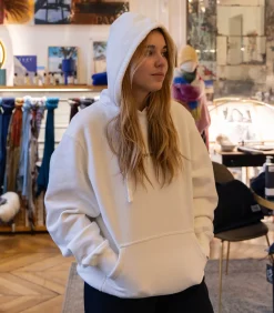 Newtone Hoodie Jagger Line Dirty White*Femme Mailles & Sweats