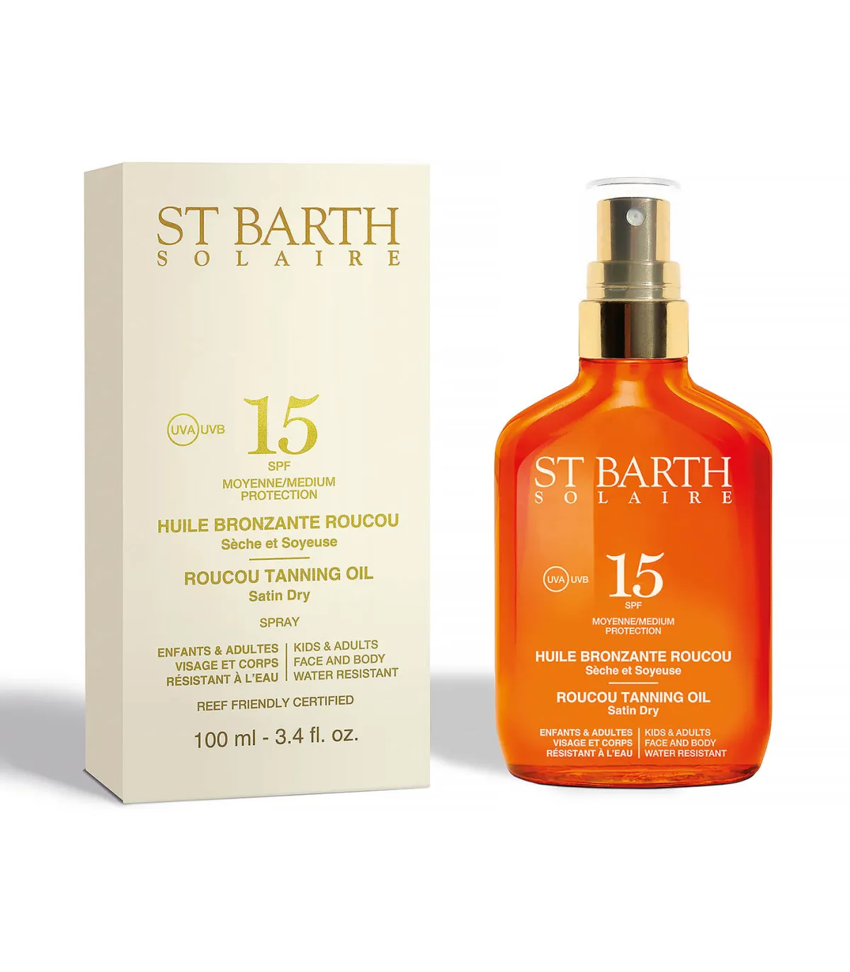 Ligne St Barth Huile de Roucou Bronzante SPF15*Femme Soins Visage & Corps