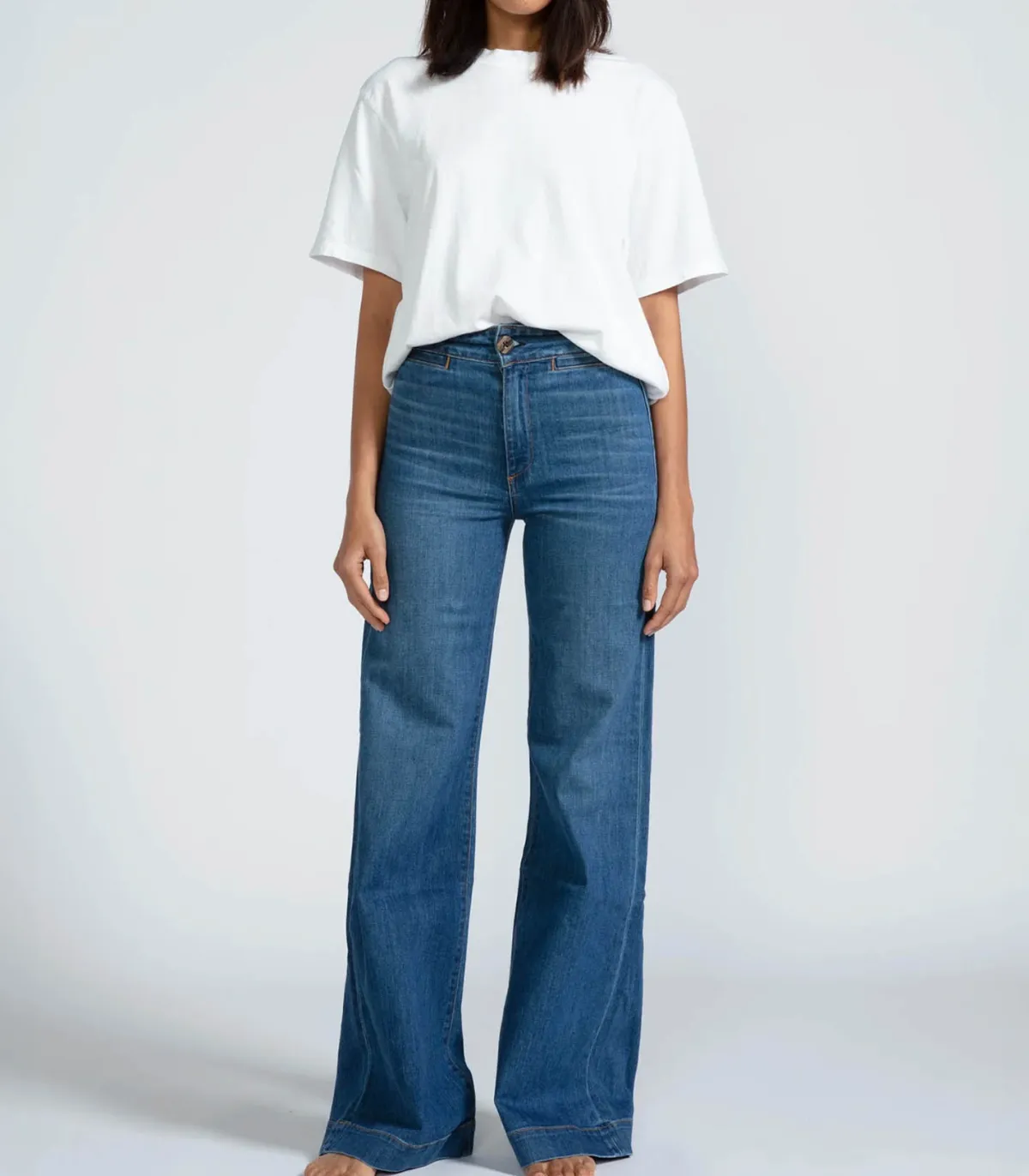 ASKK NY Jean Brighton Wide Leg Mercury*Femme Bas