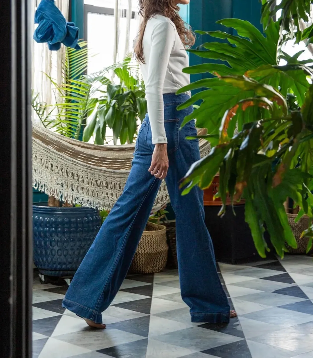 ASKK NY Jean Brighton Wide Leg Mercury*Femme Bas