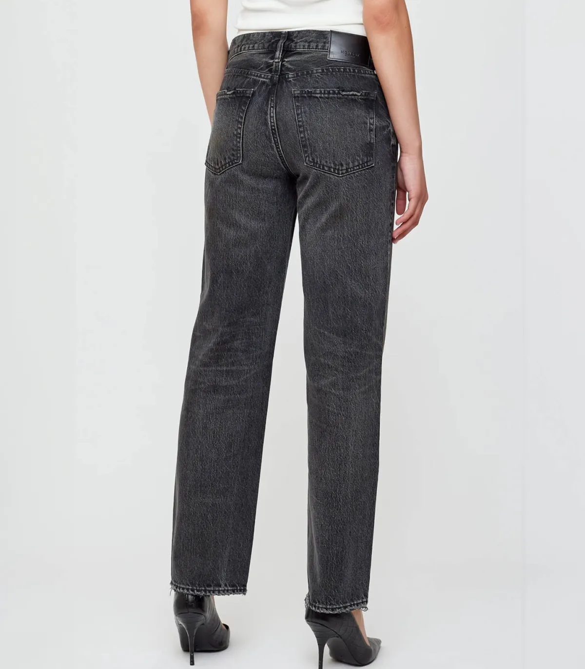 Moussy Vintage Jean Droit Iona Straight Low Black*Femme Bas