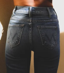 Mother Jean droit The Hustler Roller Heel Tropic*Femme Bas