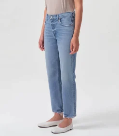 AGOLDE Jean Kye Straight Crop Foreseen*Femme Bas