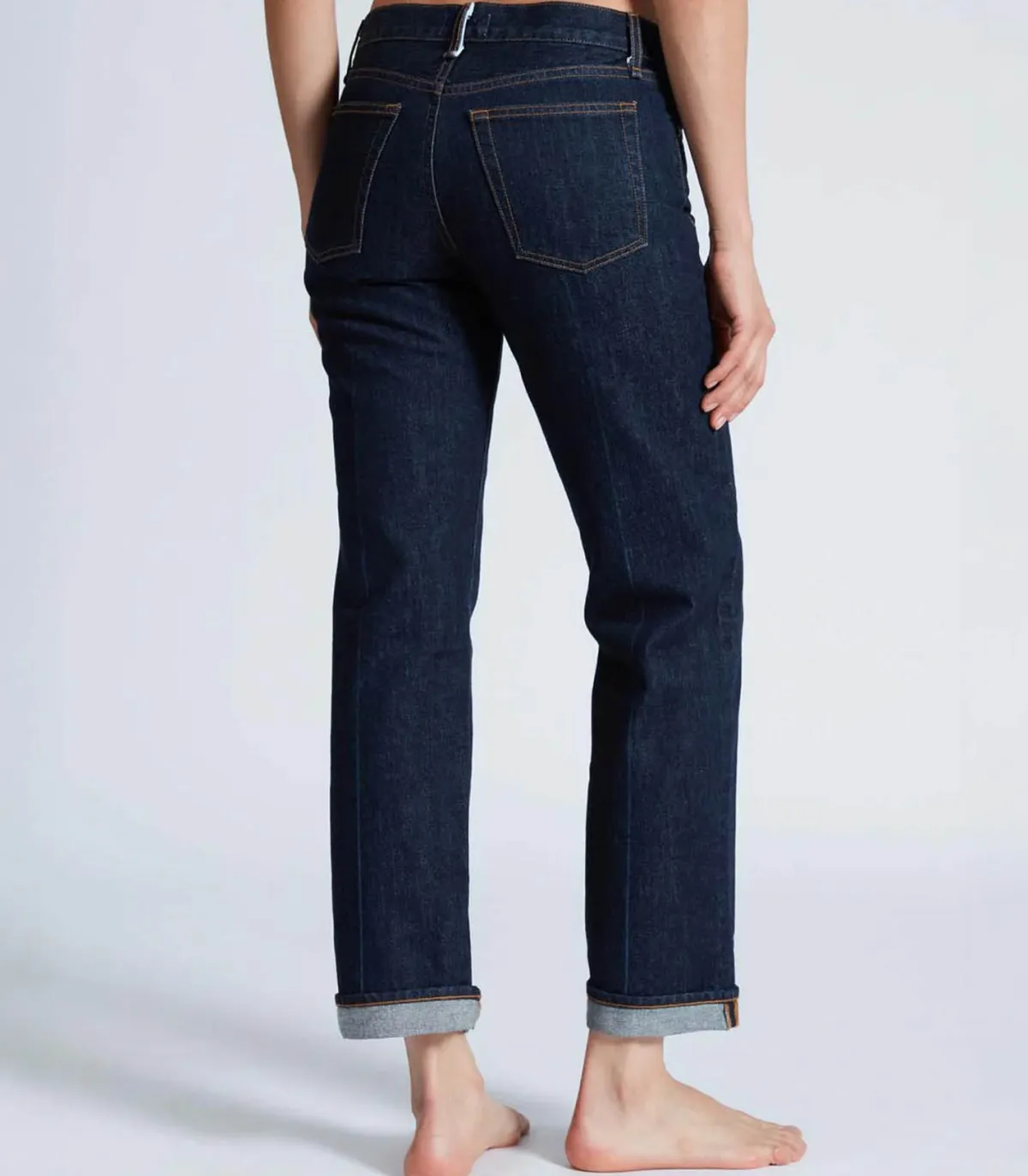 ASKK NY Jean Low Rise Straight Baby Cuff*Femme Bas