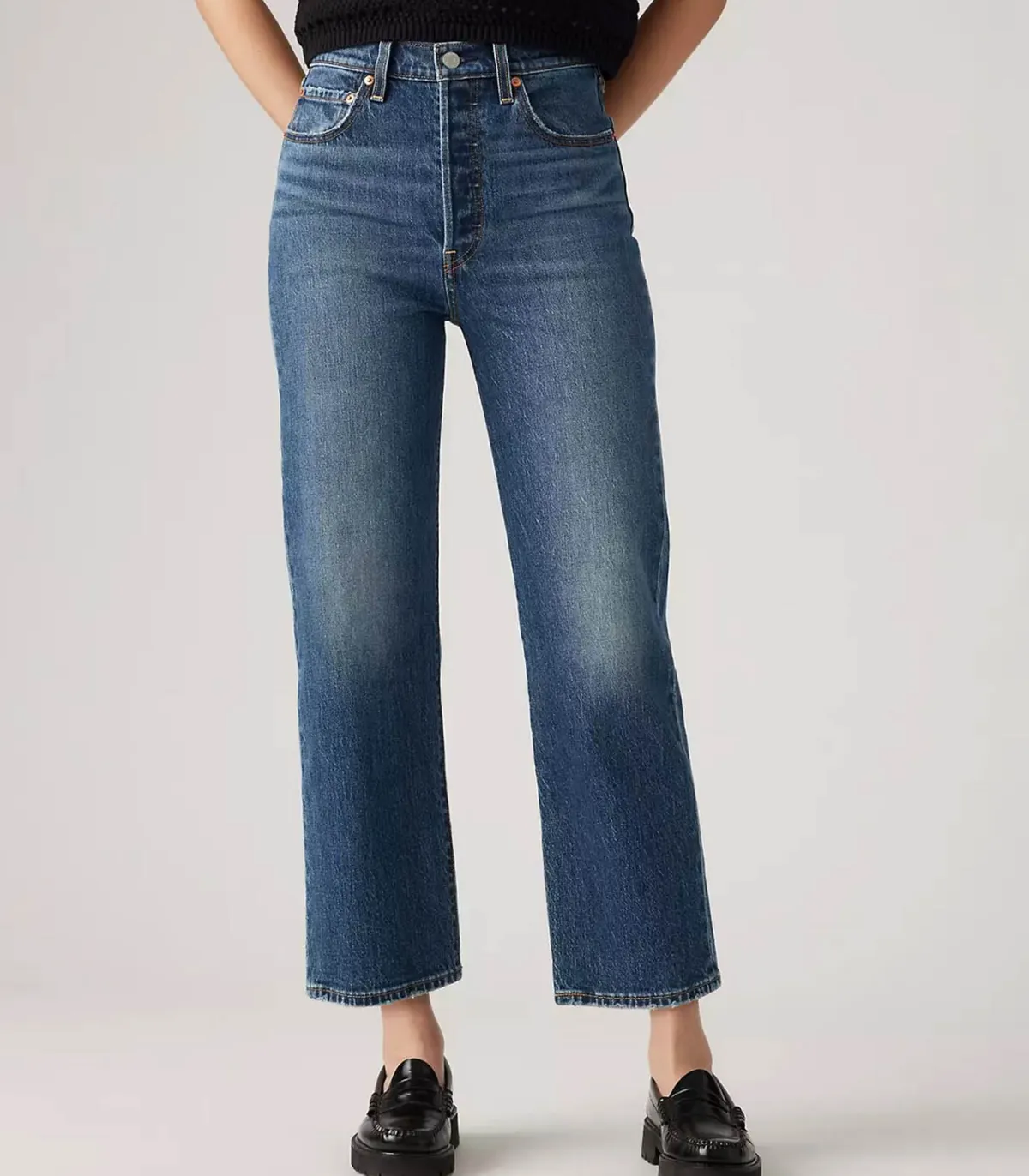 Levi Jean Ribcage Straight Ankle*Femme Bas