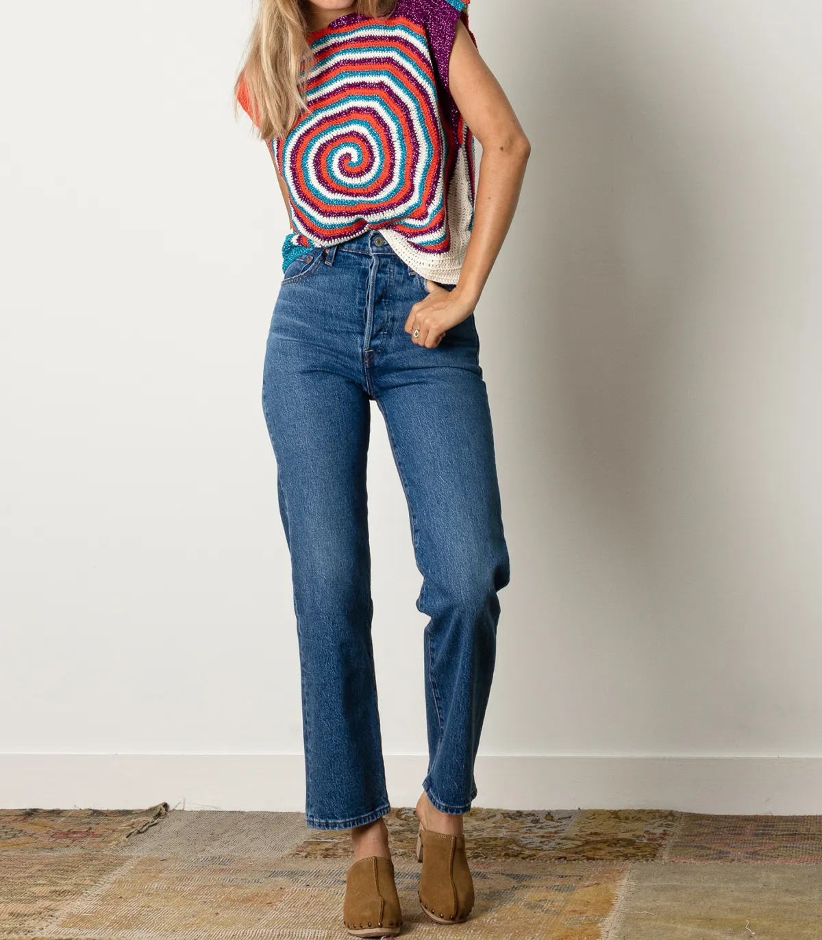 Levi Jean Ribcage Straight Ankle*Femme Bas