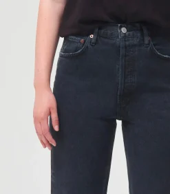 AGOLDE Jean 90's Pinch Waist Black Tea en coton bio*Femme Bas