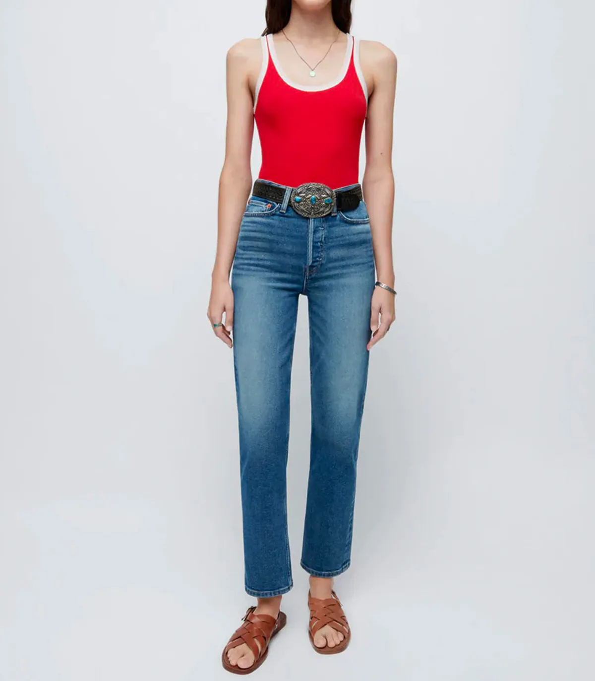 RE/DONE Jean Western Blue 70s Stovepipe*Femme Bas