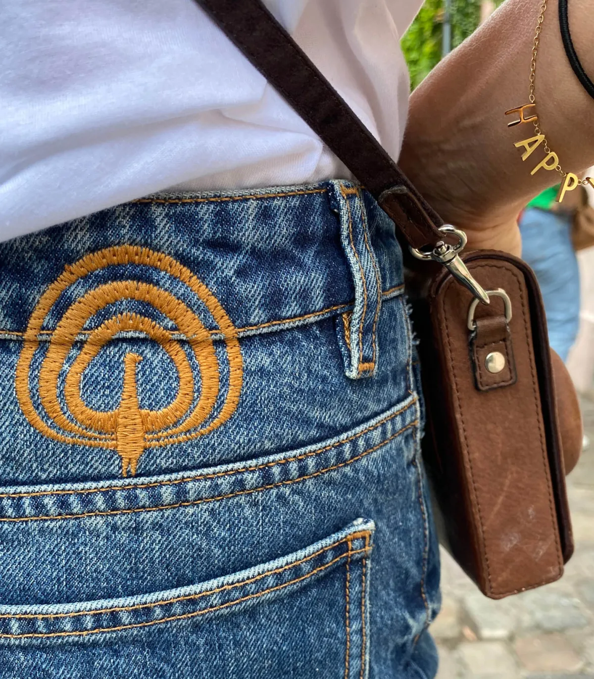 HAPPY HAUS Jean Wideleg Peacock*Femme Bas