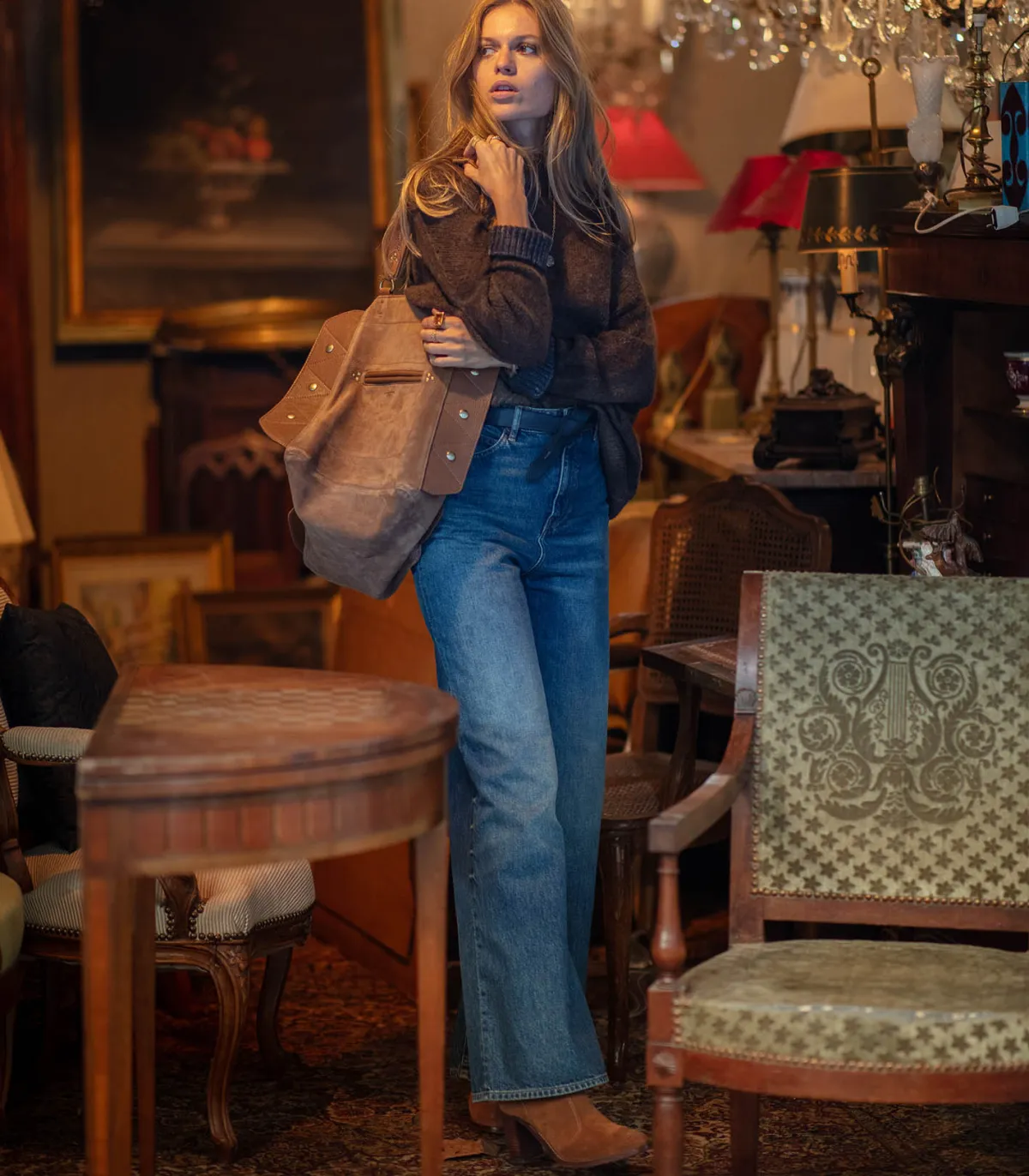 HAPPY HAUS Jean Wideleg Peacock*Femme Bas