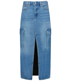 Levi Jupe Longue en Jean Ankle Column Cargo Maximize the Moment*Femme Bas