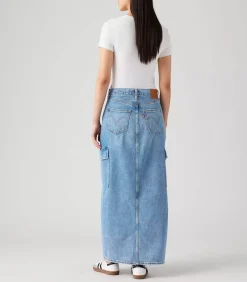 Levi Jupe Longue en Jean Ankle Column Cargo Maximize the Moment*Femme Bas