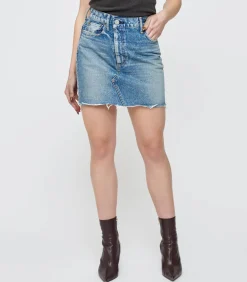 Moussy Vintage Jupe MV Thomoston Asymmetry Blue*Femme Bas