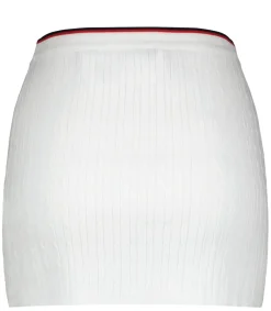 Sporty & Rich Jupe Serif Logo Mini Cable Off White/Navy*Femme Bas