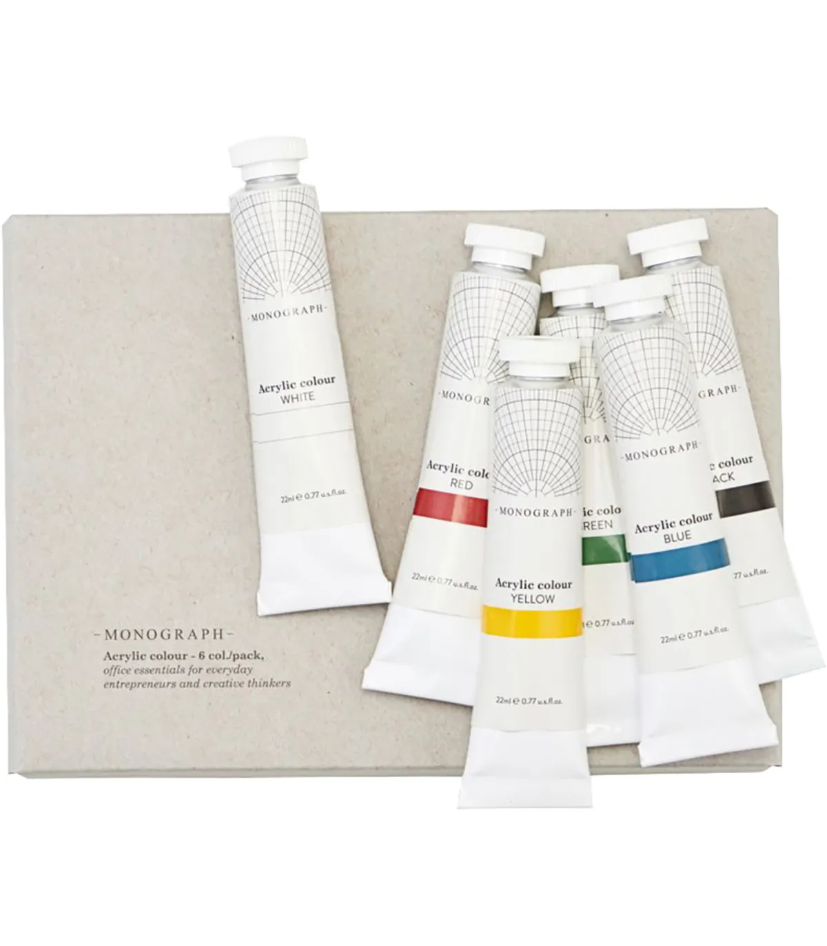 Monograph Kit de 6 tubes d'acrylique* Petite Papeterie