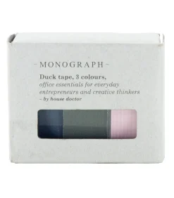 Monograph Lot de 3 rubans adhésifs gris, vert et rose* Petite Papeterie