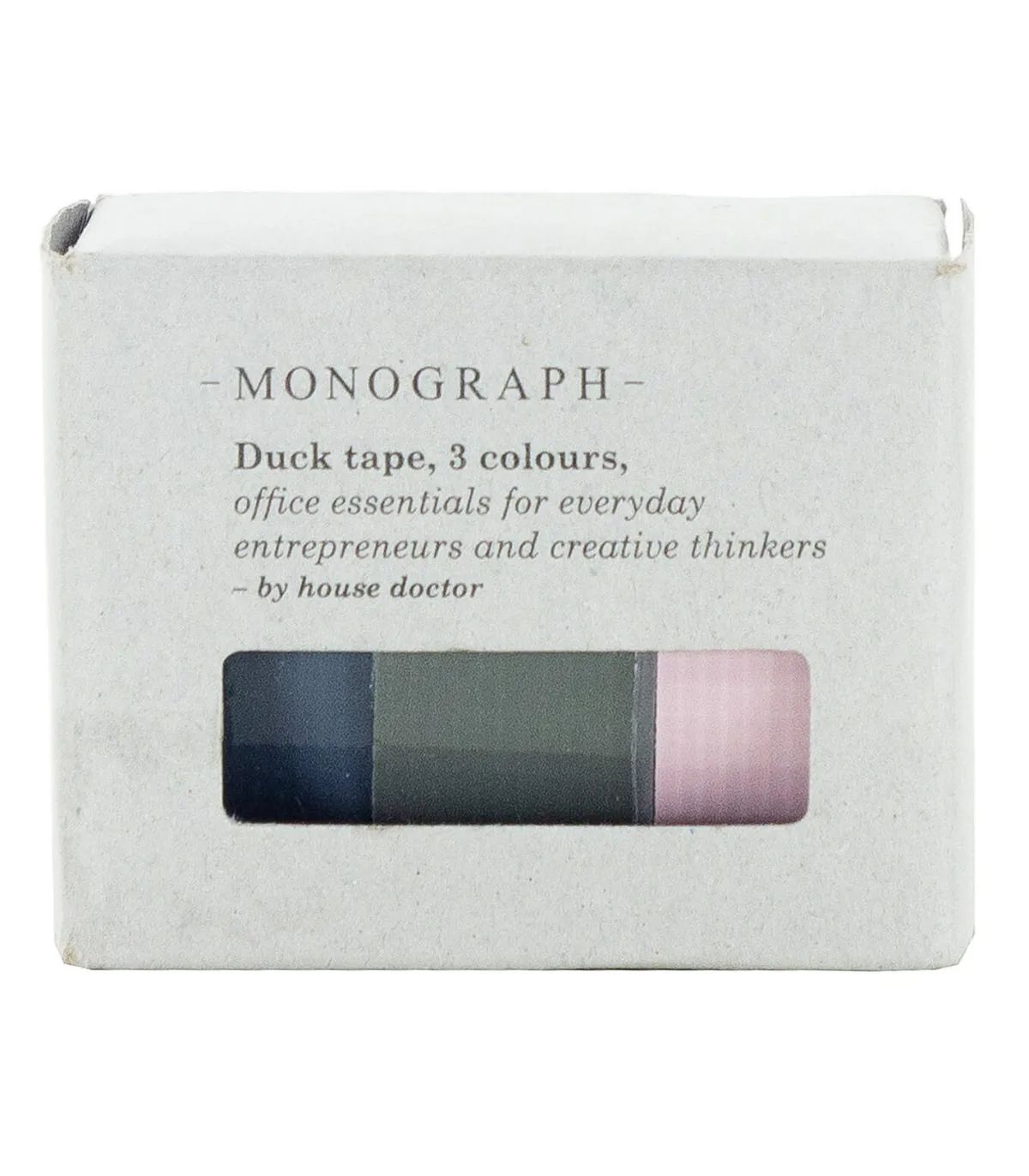 Monograph Lot de 3 rubans adhésifs gris, vert et rose* Petite Papeterie