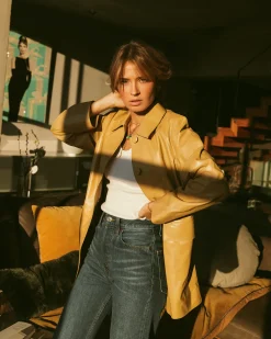 Alexa Chung Manteau en cuir Daphne*Femme Manteaux & Vestes