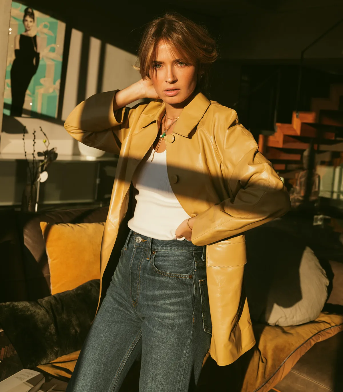 Alexa Chung Manteau en cuir Daphne*Femme Manteaux & Vestes