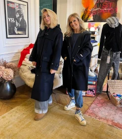 Paltò Manteau Violetta Bleu Marine*Femme Manteaux & Vestes