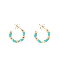 Aurélie Bidermann Mini Créoles PM Positano Paille*Femme Boucles D'Oreilles