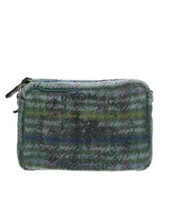 Campomaggi Mini Sac Bandoulière en Jacquard et Cuir Vert*Femme Sacs Bandoulière