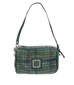 Campomaggi Mini Sac Bandoulière en Jacquard et Cuir Vert*Femme Sacs Bandoulière