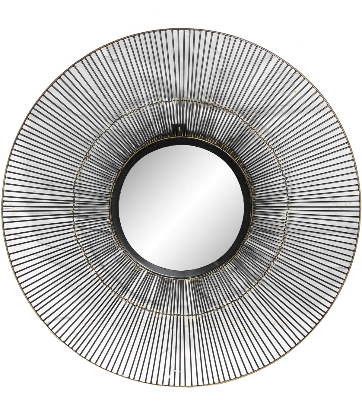 Manufactori Miroir rond Files L en bronze* Mobilier