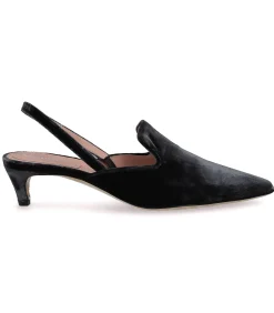 Alberta Ferretti Mule en velours gris*Femme Escarpins