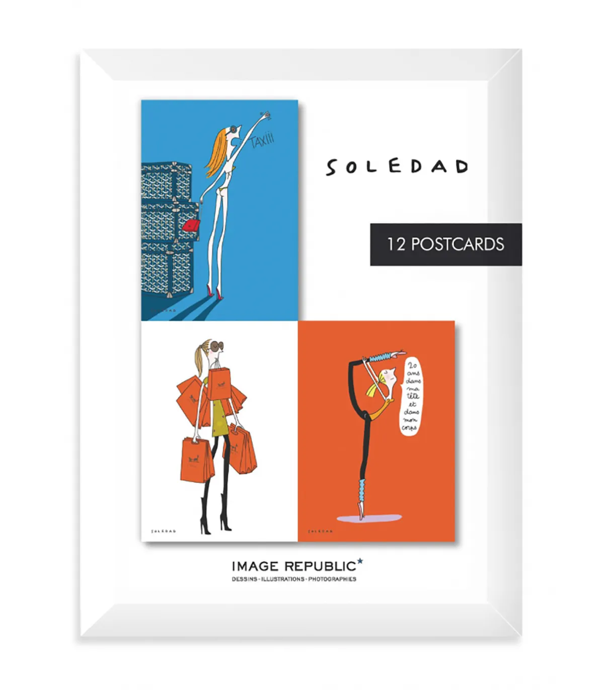 Image Republic Pack 12 Cartes postales Soledad Sac Orange* Cartes Postales