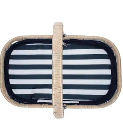 Les Jardins de la Comtesse Panier Vélo Isotherme Chantilly Rayures Marine* Accessoires De Voyage