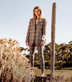 Golden Goose Pantalon cigarette Golden Collection Prince de Galles*Femme Bas