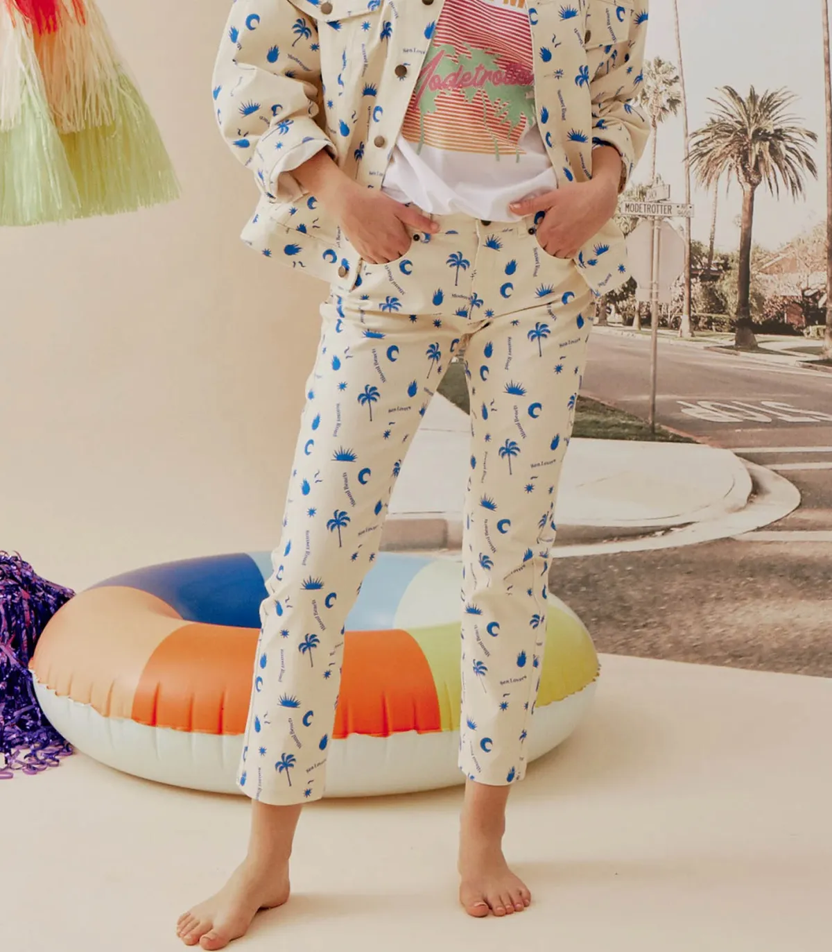 Modetrotter Pantalon Elias Sea Motifs*Femme Bas