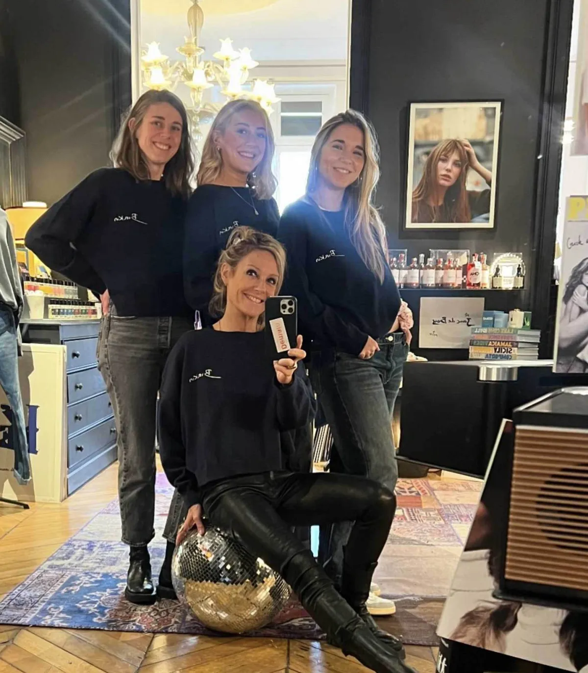 Hudson Pantalon en Cuir Barbara High Rise Slim Noir*Femme Bas