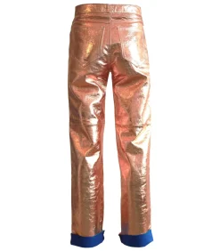 Victoria Leivissa Pantalon en Cuir Rose Gold*Femme Bas