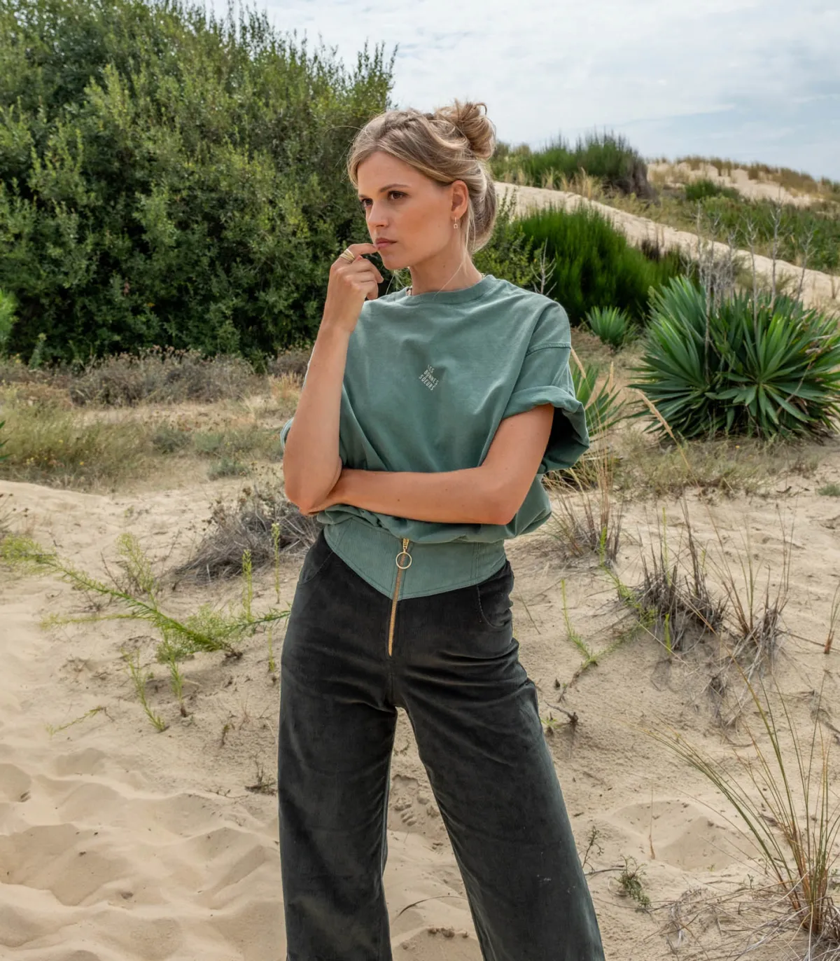 La Treille Maison Ensoleillée Pantalon en Velours Bicolore Luigi*Femme Bas