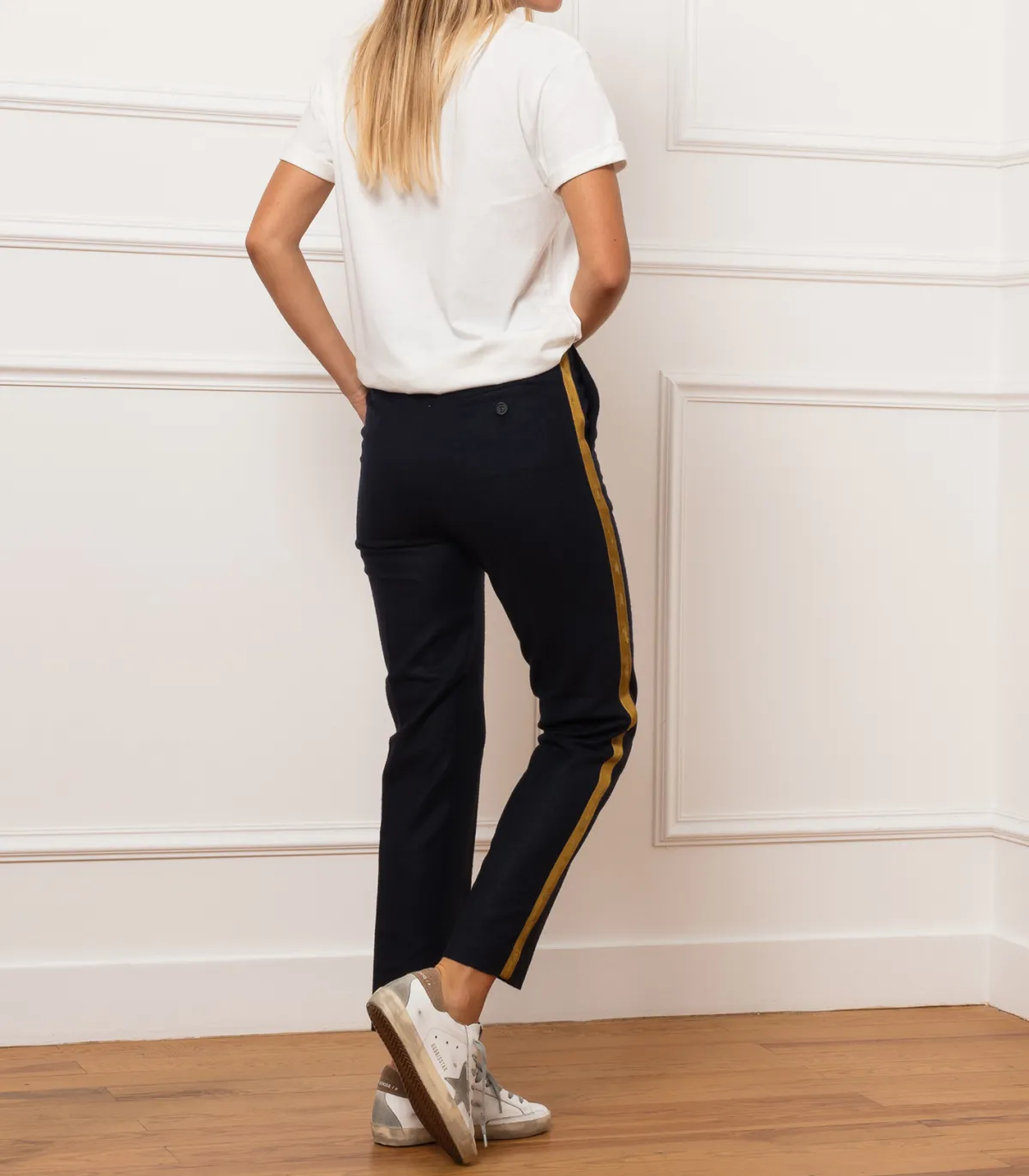 Golden Goose Pantalon feutré à bandes Algisa Garçonne*Femme Bas