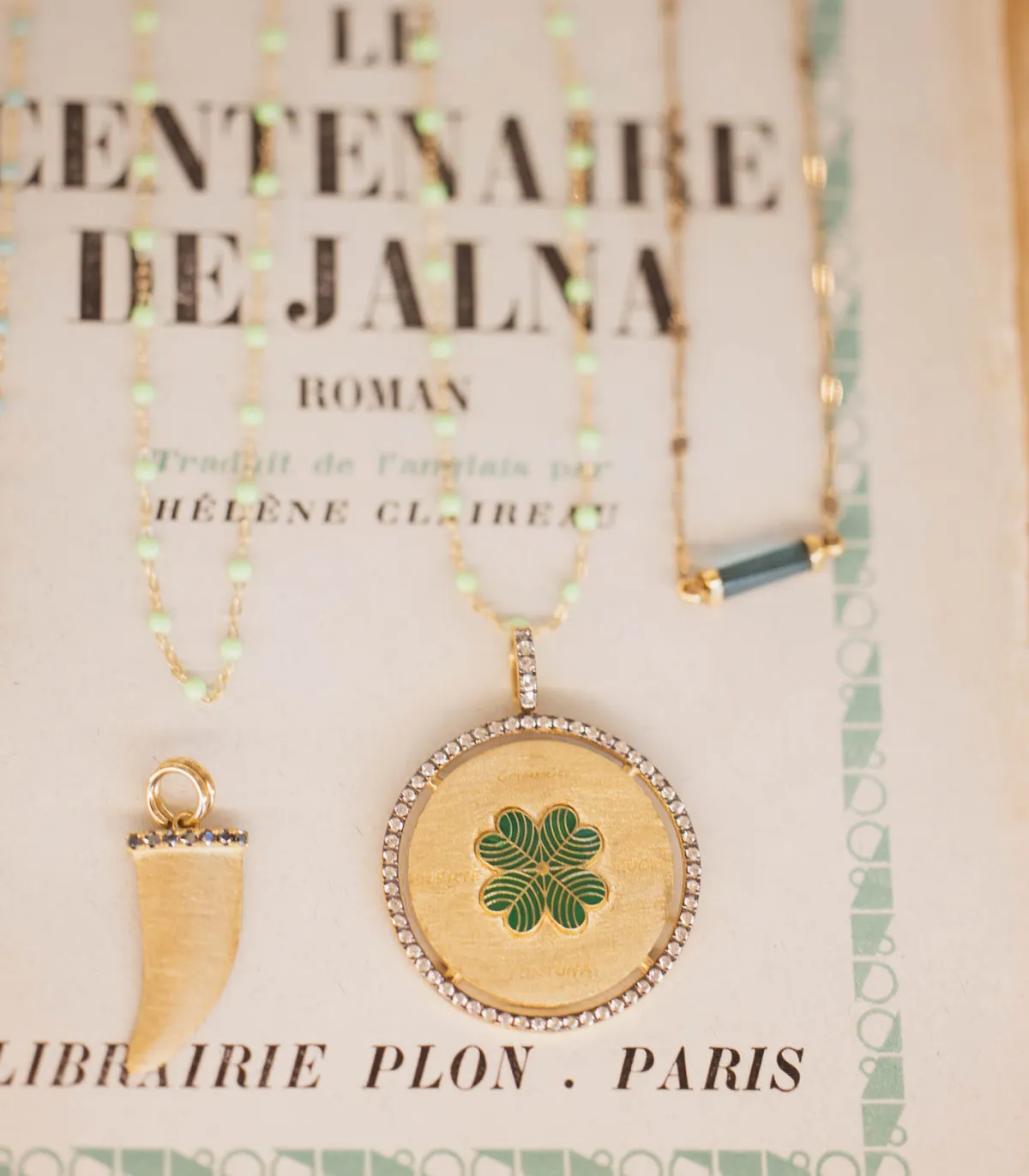 Feidt Paris Pendentif Corne Or jaune Saphir Gris*Femme Pendentifs