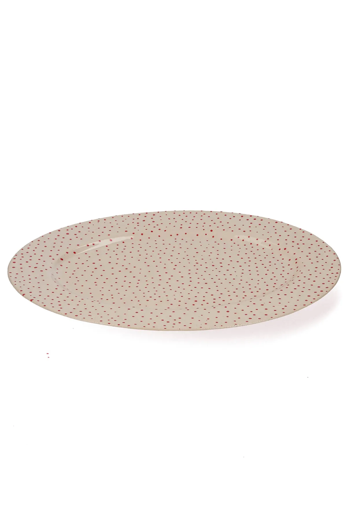 Three Seven Plat en céramique "Pois rouges"* Assiettes & Plats