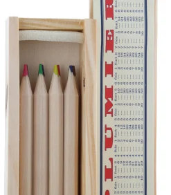 Marc Vidal Plumier bois 8 Crayons de Couleur* Petite Papeterie