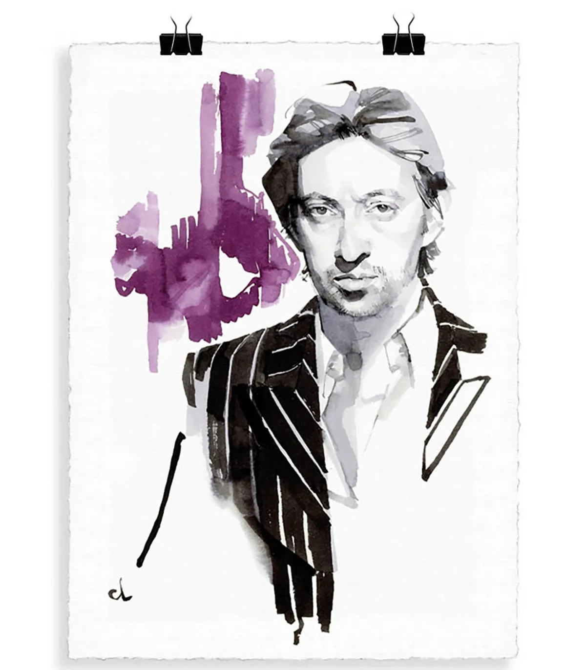 Image Republic Portrait G1 Serge Gainsbourg 56 x 76 cm* Affiches & Tableaux
