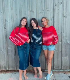 La Cabane Orson Pull Birkin Marinière manches longues*Femme Mailles & Sweats