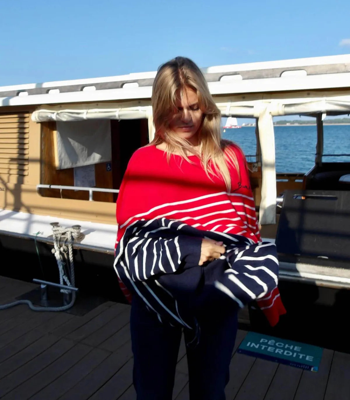 La Cabane Orson Pull Birkin Marinière manches longues*Femme Mailles & Sweats