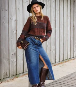 Bsbee Pull Col rond Norway Dark Grey*Femme Mailles & Sweats