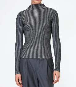 Roberto Collina Pull côtelé Lupetto Vanise Gris*Femme Mailles & Sweats