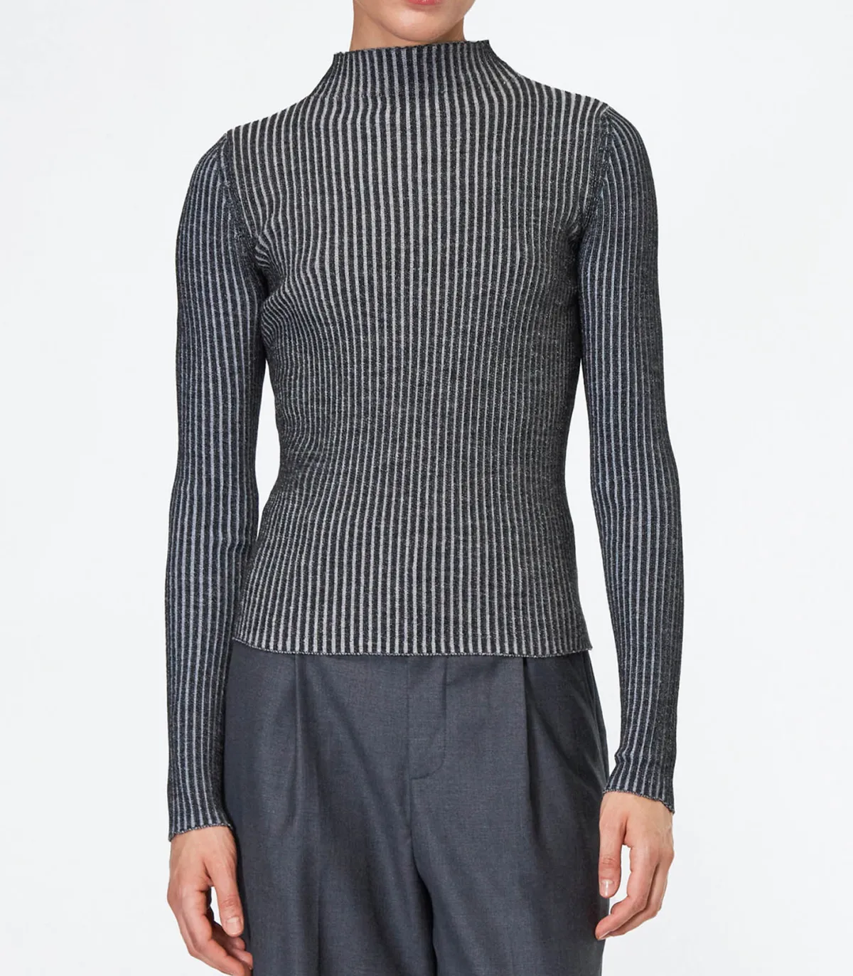 Roberto Collina Pull côtelé Lupetto Vanise Gris*Femme Mailles & Sweats