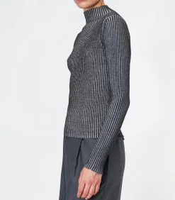 Roberto Collina Pull côtelé Lupetto Vanise Gris*Femme Mailles & Sweats