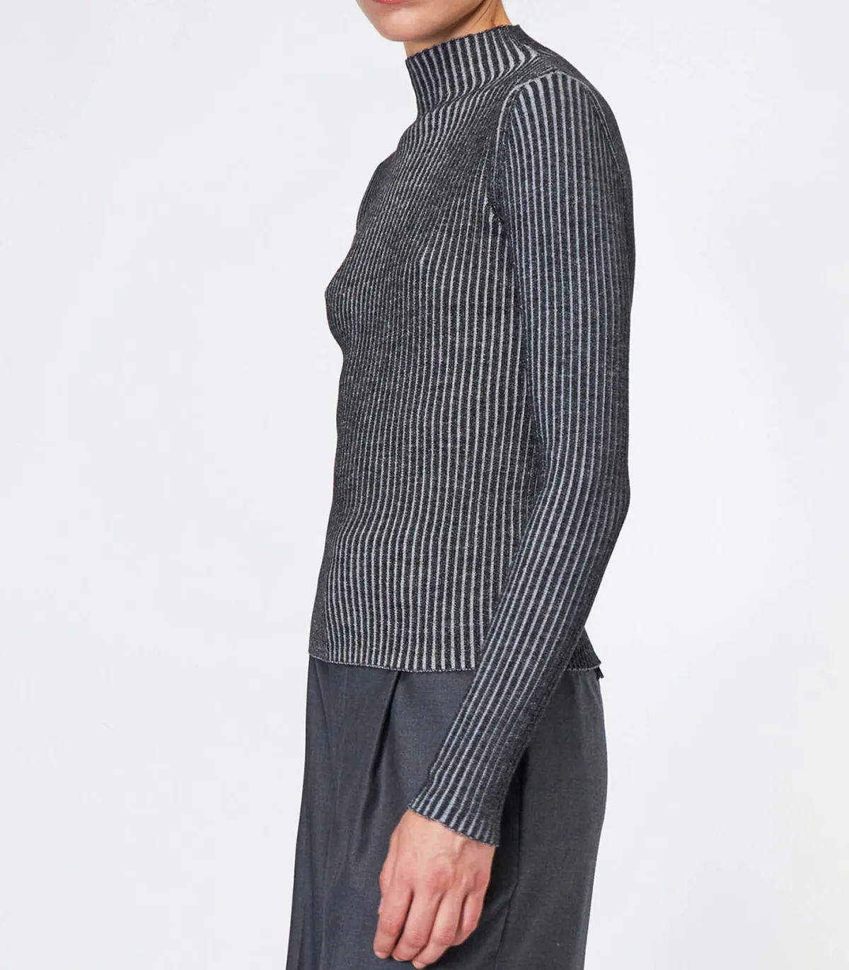 Roberto Collina Pull côtelé Lupetto Vanise Gris*Femme Mailles & Sweats