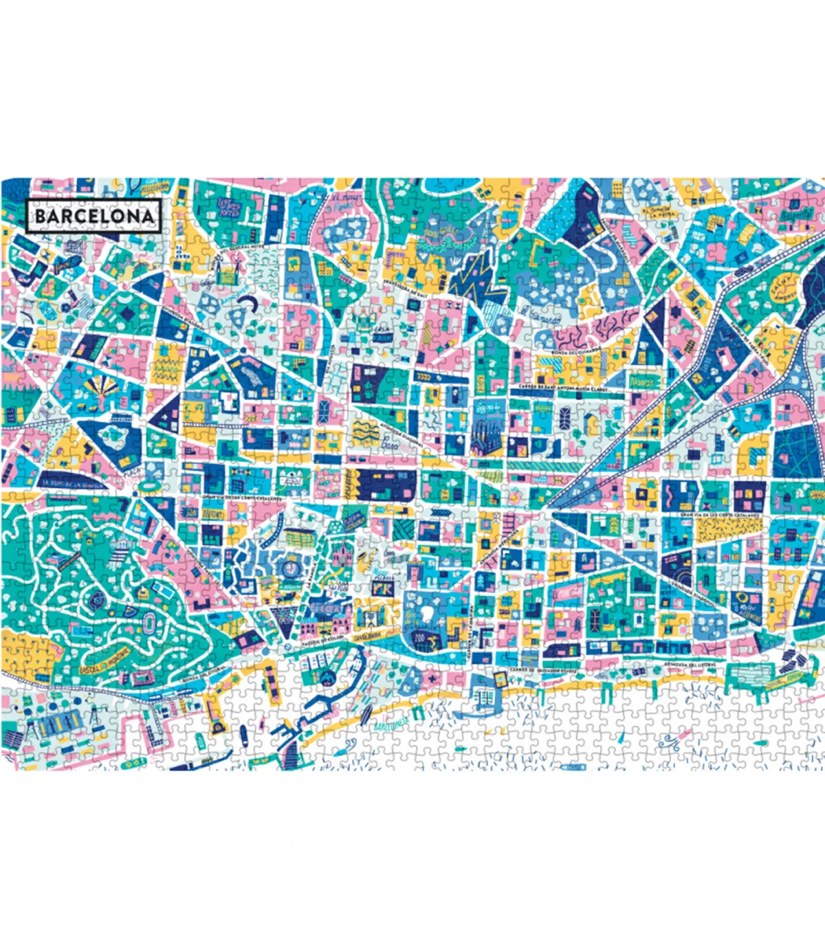 Image Republic Puzzle Corbineau Barcelone 1000 pièces* Jeux & Jouets